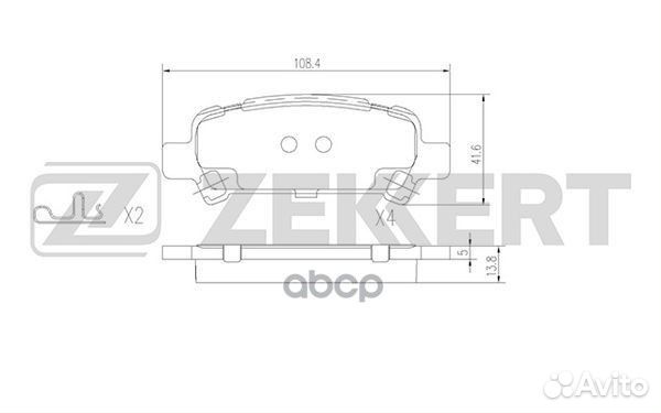 Колодки торм. диск. задн. Subaru Forester (SF S