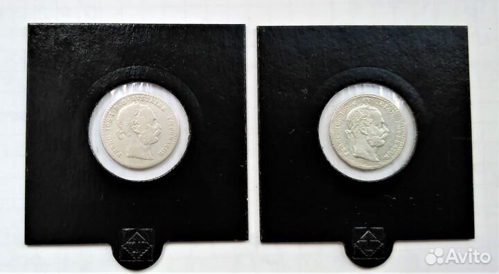 Австрия 10 крейцеров 1871-72 г. и 20 - 1830 г