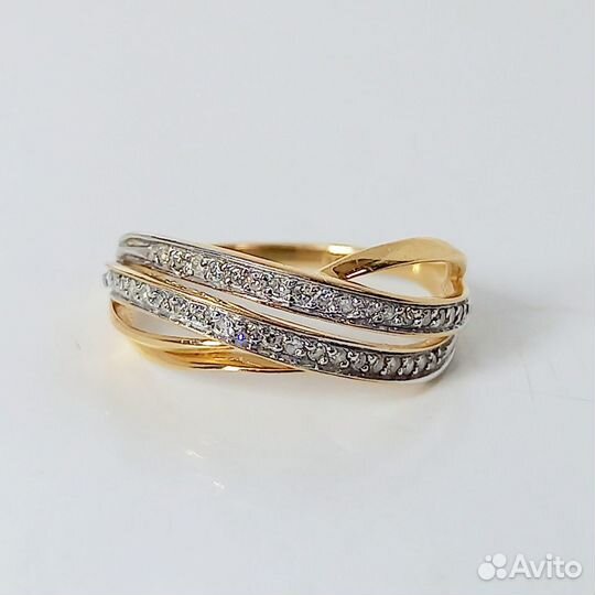 Золотое кольцо с бриллиантами
