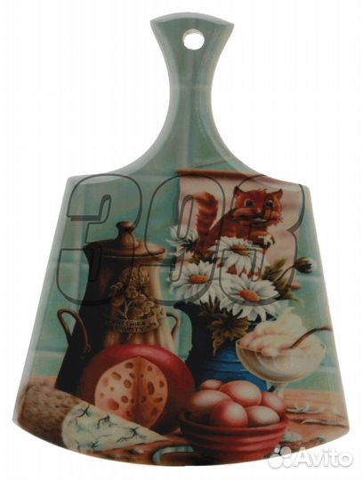 Доска разделочная средняя Кухня (кот) (4392)