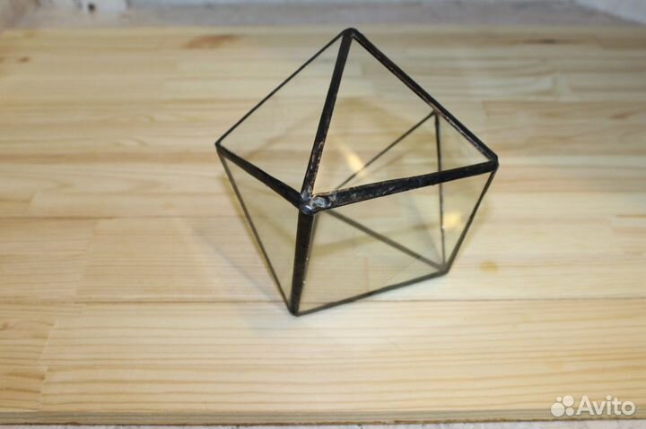 Флорариум. Геометрическая ваза из стекла