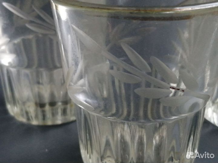 Стопка водочная хрусталь винтаж СССР сзо позолота