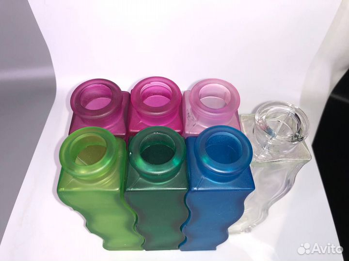 Ваза икея/ IKEA (зеленая/синяя/розовая/прозрачная)