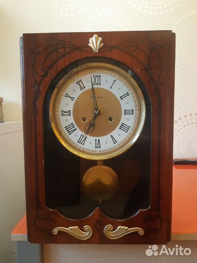 Часы настенные с боем Янтарь очз винтаж СССР