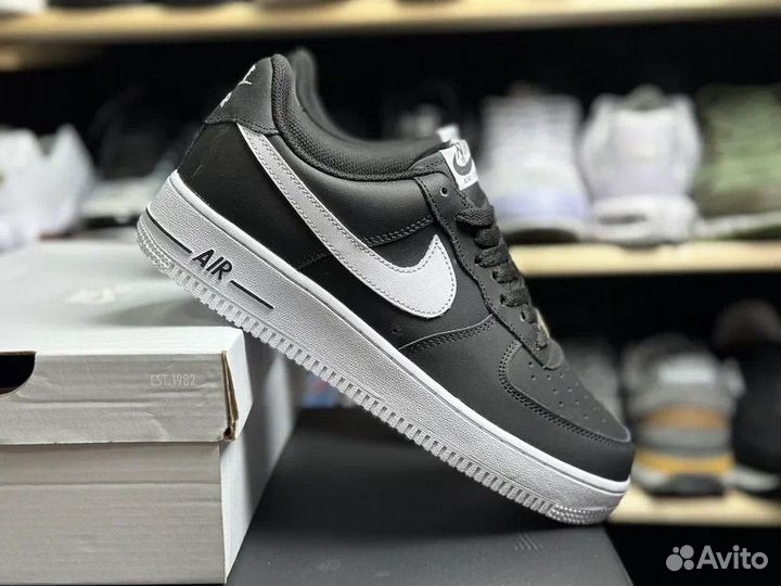 Кроссовки nike air force 1 черно-белые 41-45