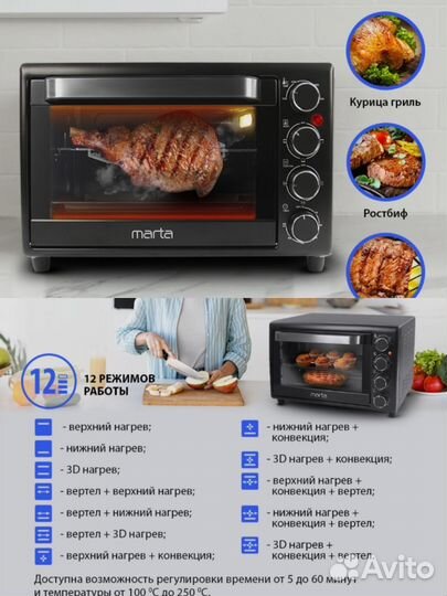 Мини печь духовка бу