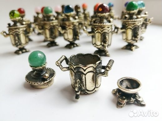 Наперстки самовары 3 части С камнями