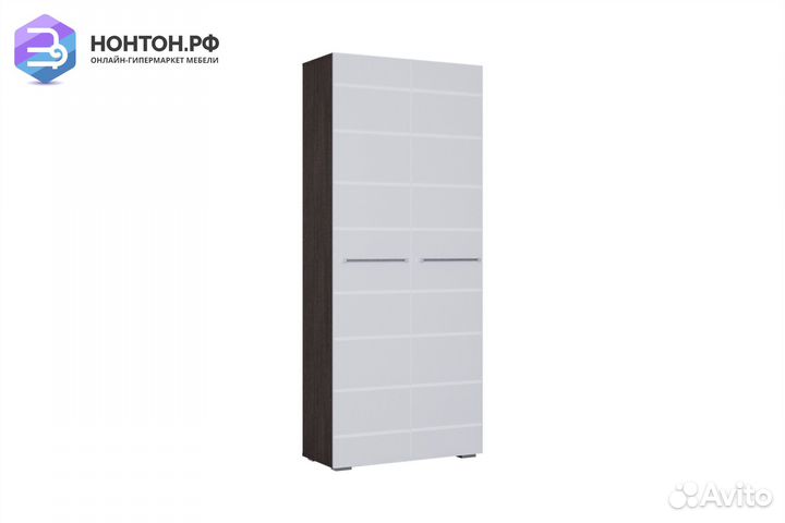 Шкаф двухстворчатый Милан венге / белый глянец