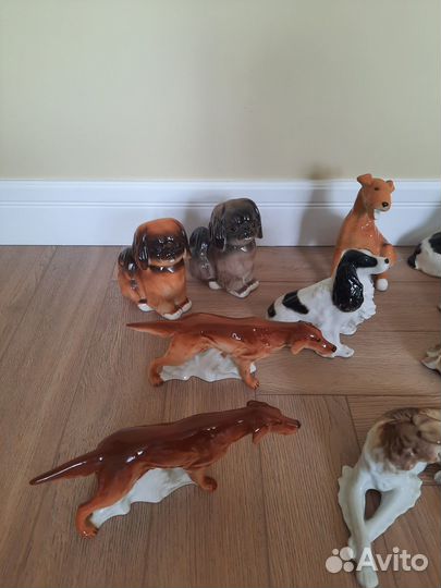 Фарфоровые статуэтки собак лфз