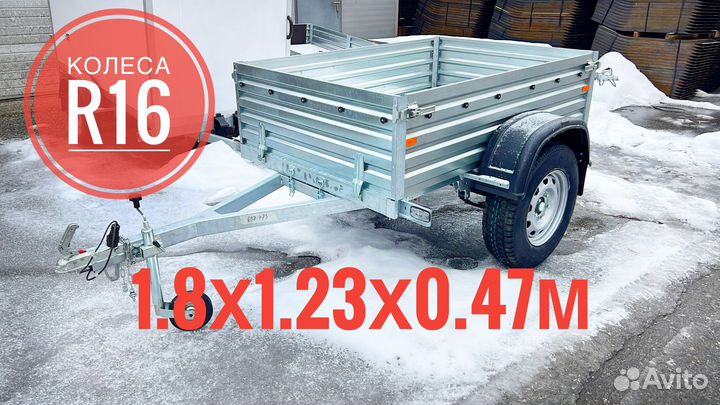 Прицеп 1.8х1.23 внутри. Колеса R16 УАЗ