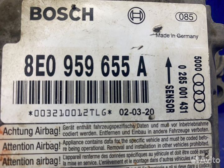 Блок управления airbag Audi A4B6 седан 2003