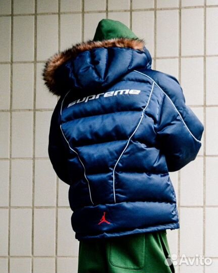 Пуховик Supreme x Jordan рефлектив