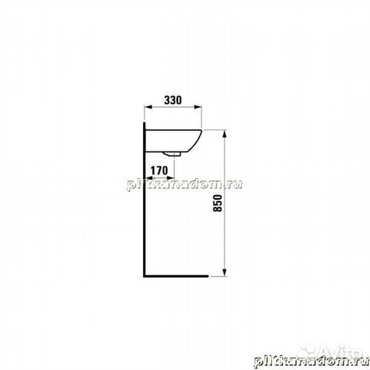 Laufen Pro B 8.1595.2.000.104.1 раковина 45х33