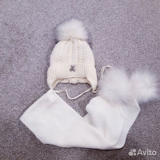 Шапка и шарф для девочки