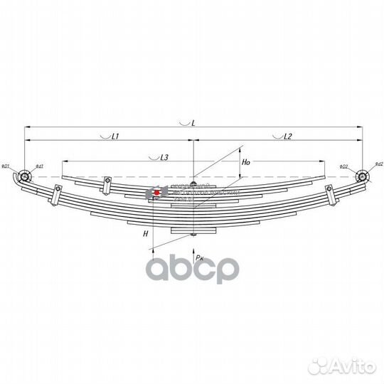 Рессора задняя hino 300 701111hn291201210 чмз