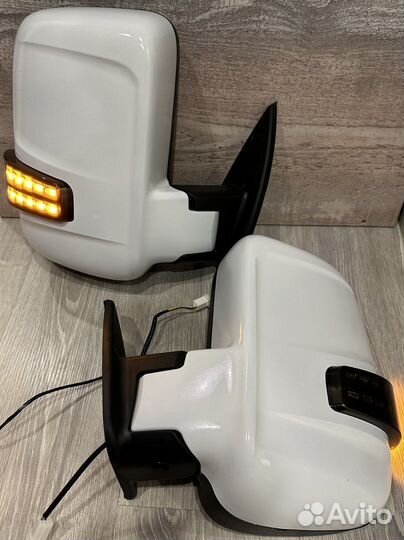 Зеркала Газель Бизнес белое с бегущим повторителем