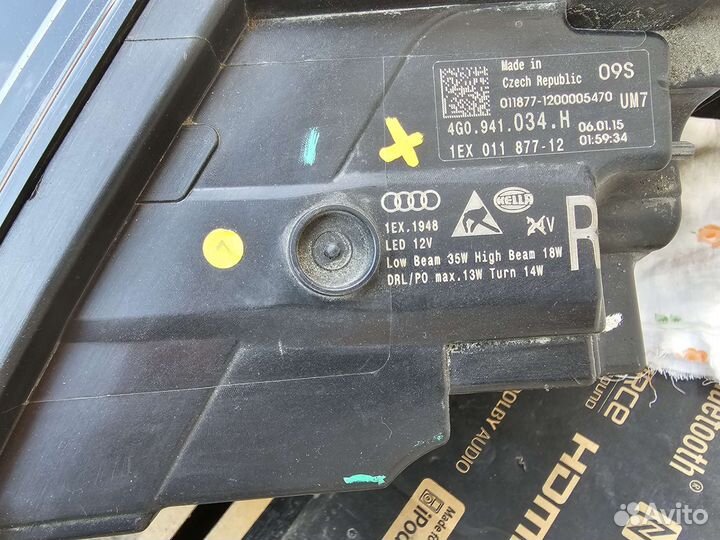 Audi a6 c7 рестайлинг фара передняя правая LED