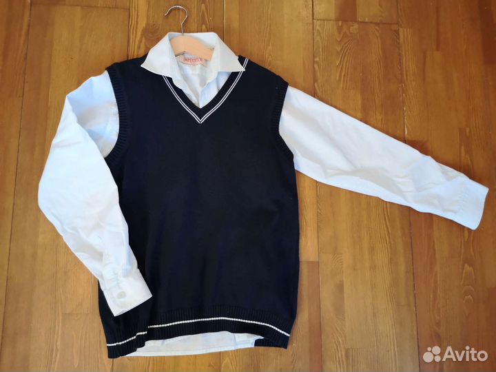 Жилет школьный синий 158