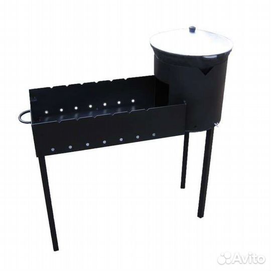 Мангал с казаном с крышкой