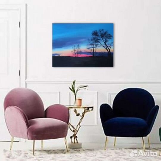Картина на холсте пейзаж Магия заката