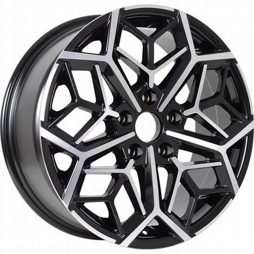 KDW KD1710 : 7x17 5*108 Et:50 Dia:63,3 Black Front Polished