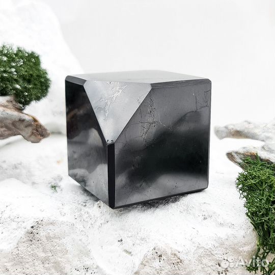 Куб со скошенным краем шунгит 5 см
