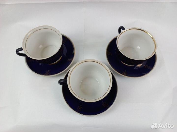 Чайная пара (кобальт) Довбыш