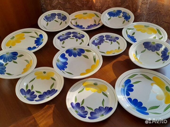 Тарелки зик. Конаково. Ручная роспись. редкие