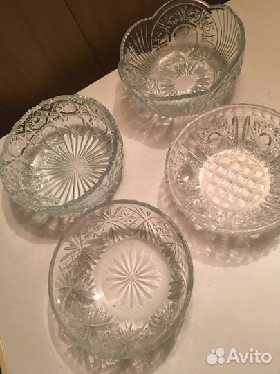Хрустальные салатники СССР
