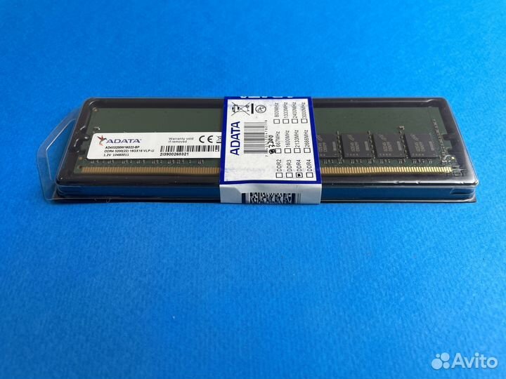 DDR4 16GB 3200 Mhz adata dimm 1.2V Новая для пк