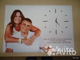 Часы-картина на натуральном холсте