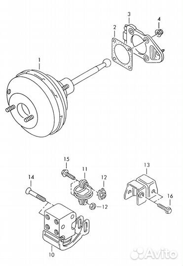 Вакуумный усилитель тормозов Skoda Fabia 2008