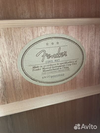 Гитара fender cd 60