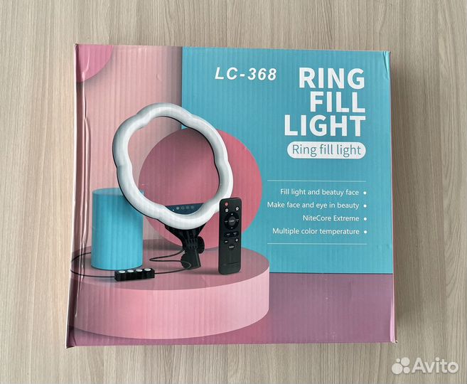 Кольцевая лампа LC-368 - 36см Черная