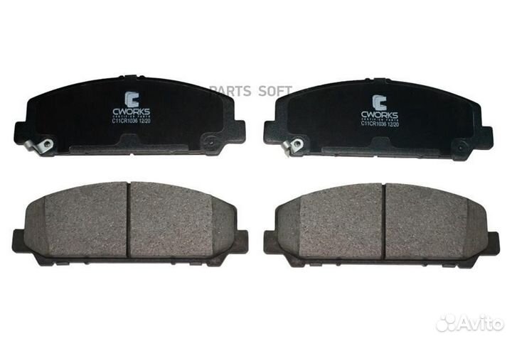 Cworks C11CR1036 Колодки тормозные передние (Low M