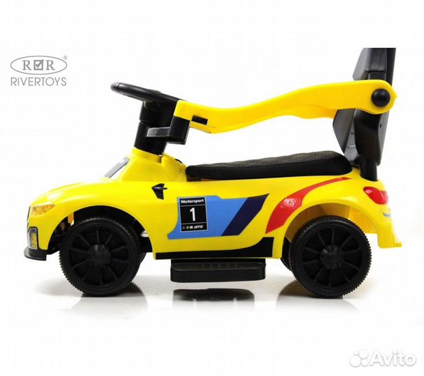 Машинка-каталка толокар с ручкой