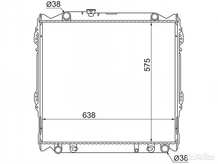 Радиатор Toyota Land Cruiser Prado (J90) 96-02 / 4