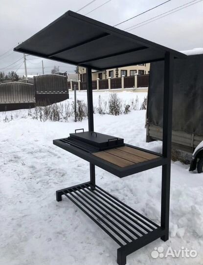 Мангал loft с крышей