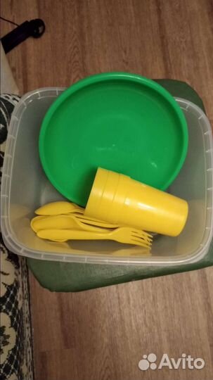 Набор посуды для пикника, новый