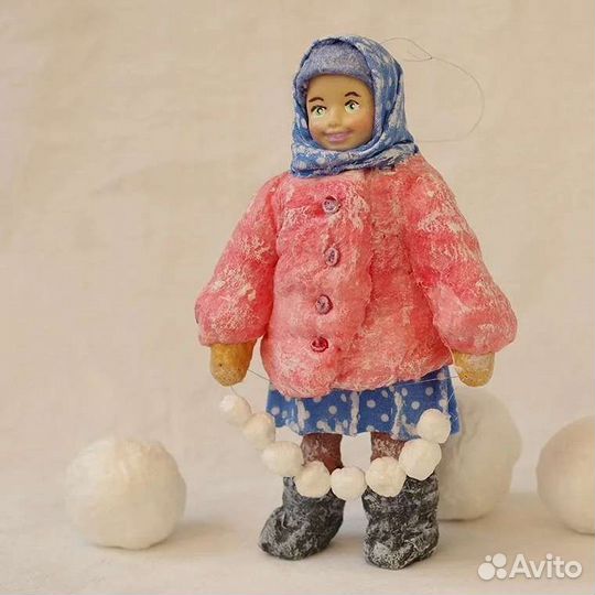 Ватные елочные игрушки