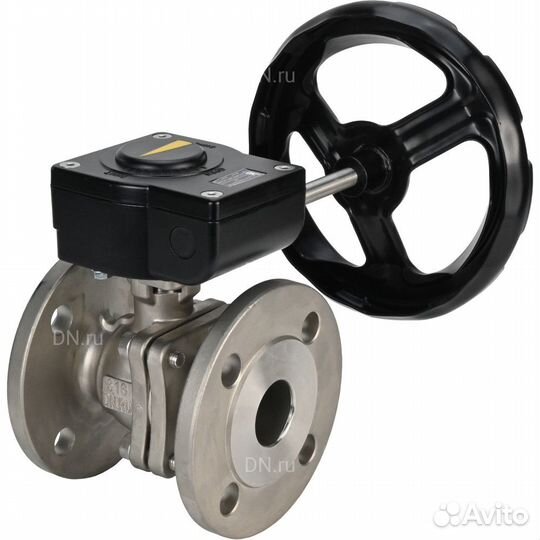 Кран шаровой DN.ru BV3232P(2pc) -FP-F-ISO-H Ду150 Ру16 полнопроходной двухходовой, нержавеющая сталь