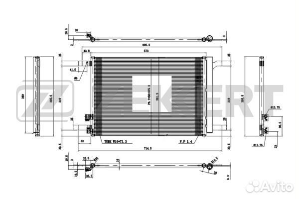 Радиатор кондиционера Audi A3 IV 12, Seat Leon III