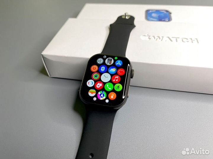Apple watch 9(Black) с яблоком