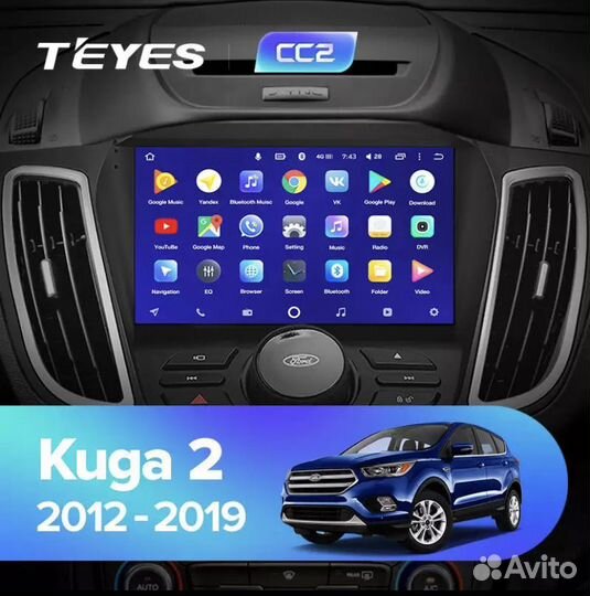Штатная магнитола Ford Kuga 2 Escape 3 2012 - 2019