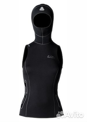 Женская неопреновая гидромайка без рукавов с капюш