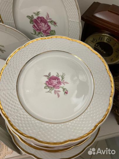 Thun мейсенский букет роза полевой цветок тарелки