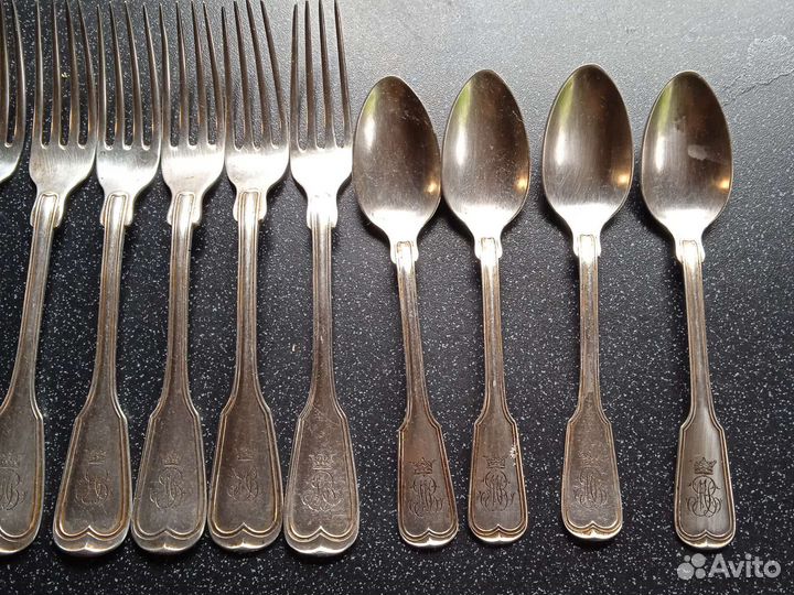 Столовый царский серебряный набор
