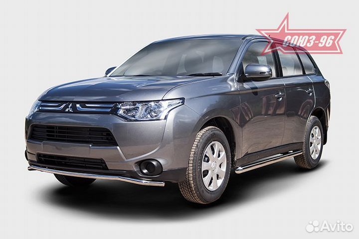 Передняя труба защита мицубиси аутлендер 2012-2015