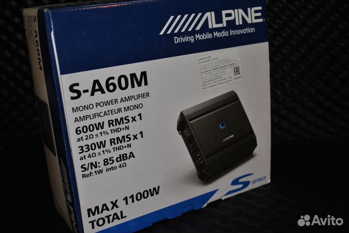 Усилитель моноблок Alpine SA60M