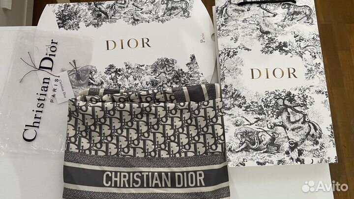 Палантин платок шелк Christian Dior Диор